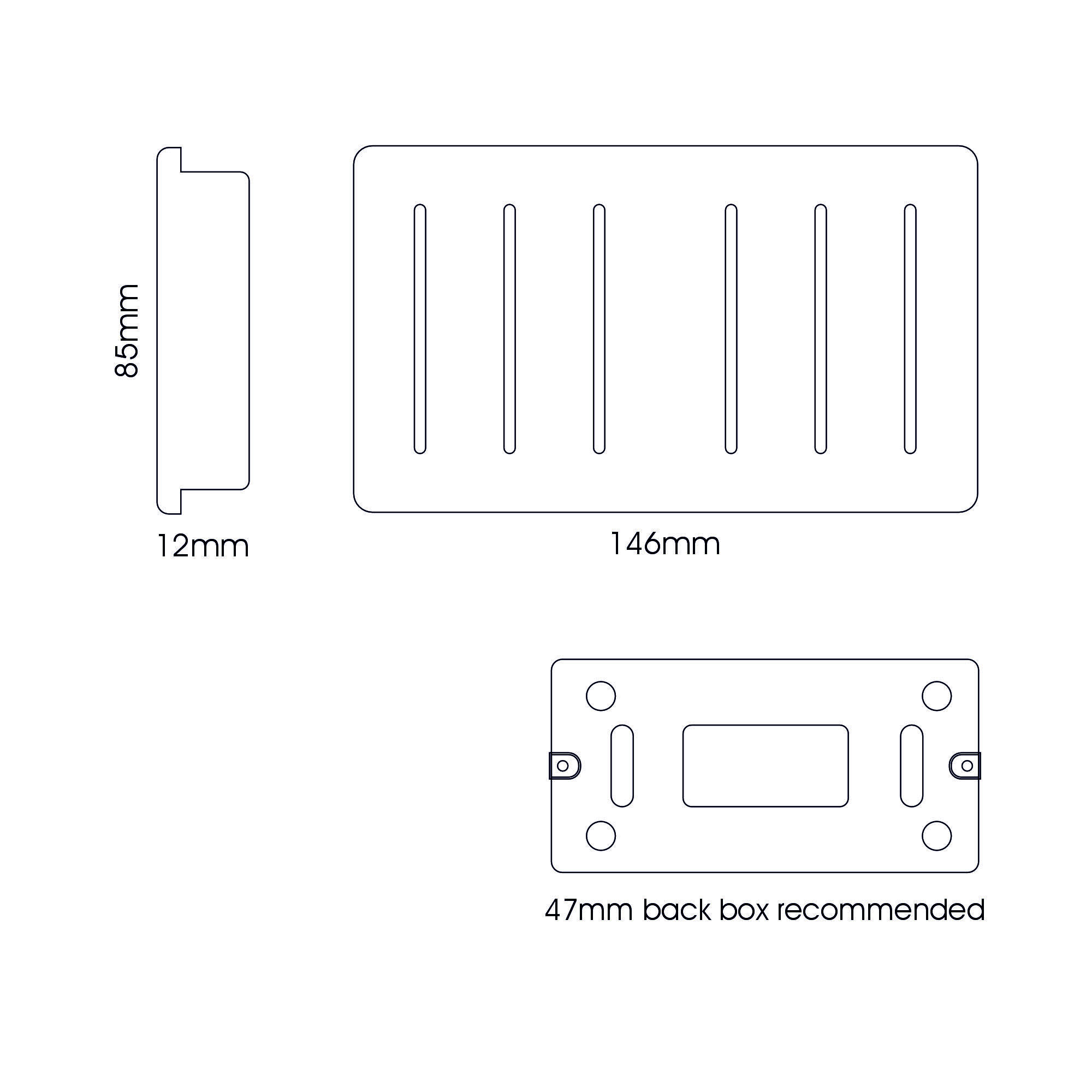 ART-SS66LG  6 Gang 2 Way 10 Amp Rocker Twin Plate Light Grey